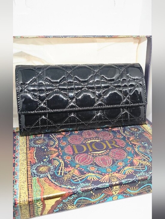 Dior Handbags - Christian Dior CANNAGE LADY DIOR Rendezvous WALLET with Box
